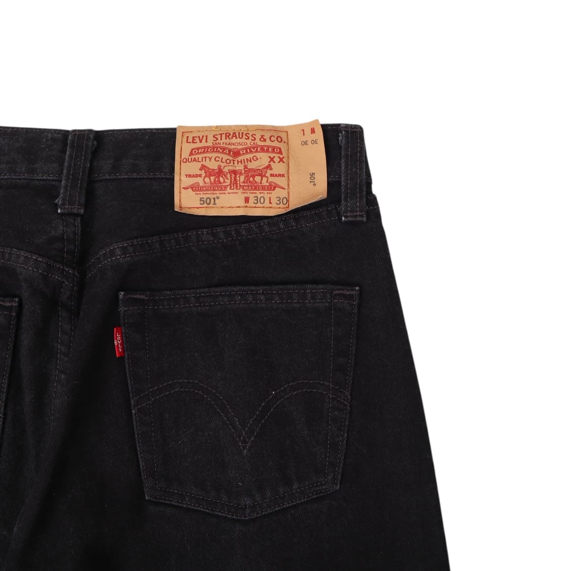 리바이스 501 블랙 스트레이트 레그 버튼플라이 데님팬츠 상품이미지6