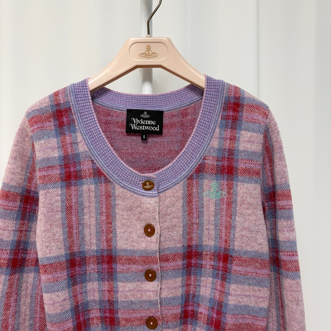 국내매장 비비안웨스트우드 멀티 컬러 플래드 가디건 상품이미지2