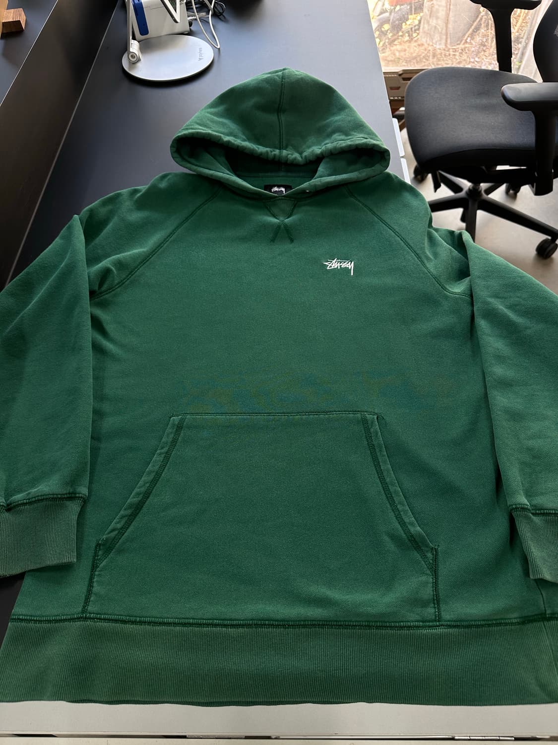 스투시 스탁로고 후드티 그린 상품이미지5