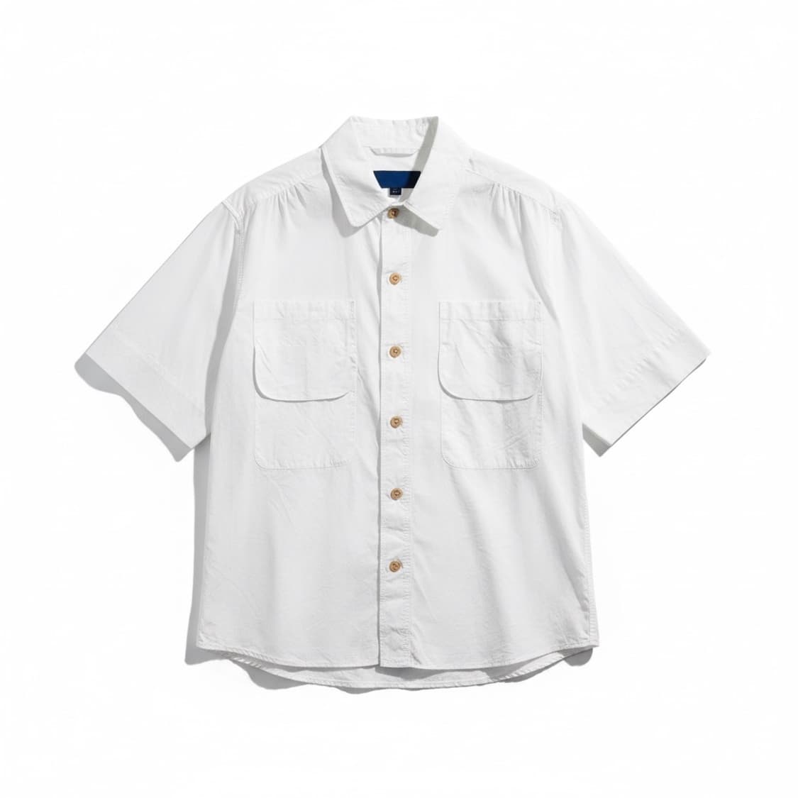 Document 도큐먼트 포켓 반팔 셔츠 화이트 L 상품이미지1