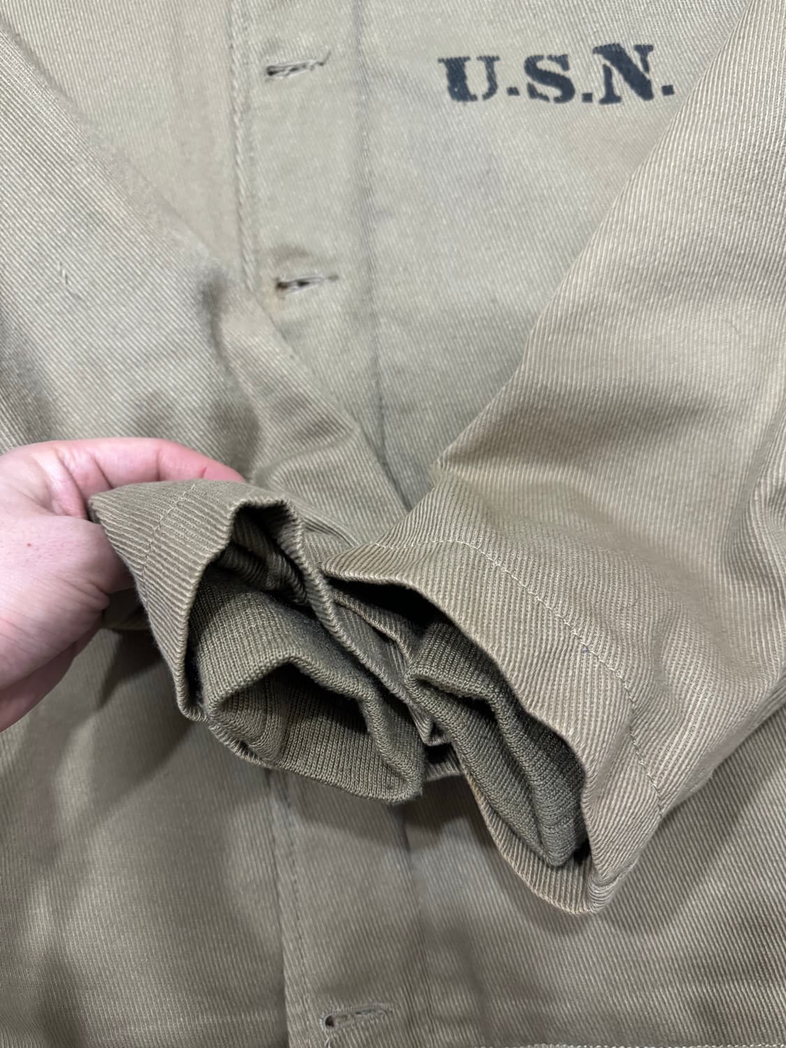 US NAVY 덱자켓 아메리칸 캐주얼 미군 복각 L 상품이미지8