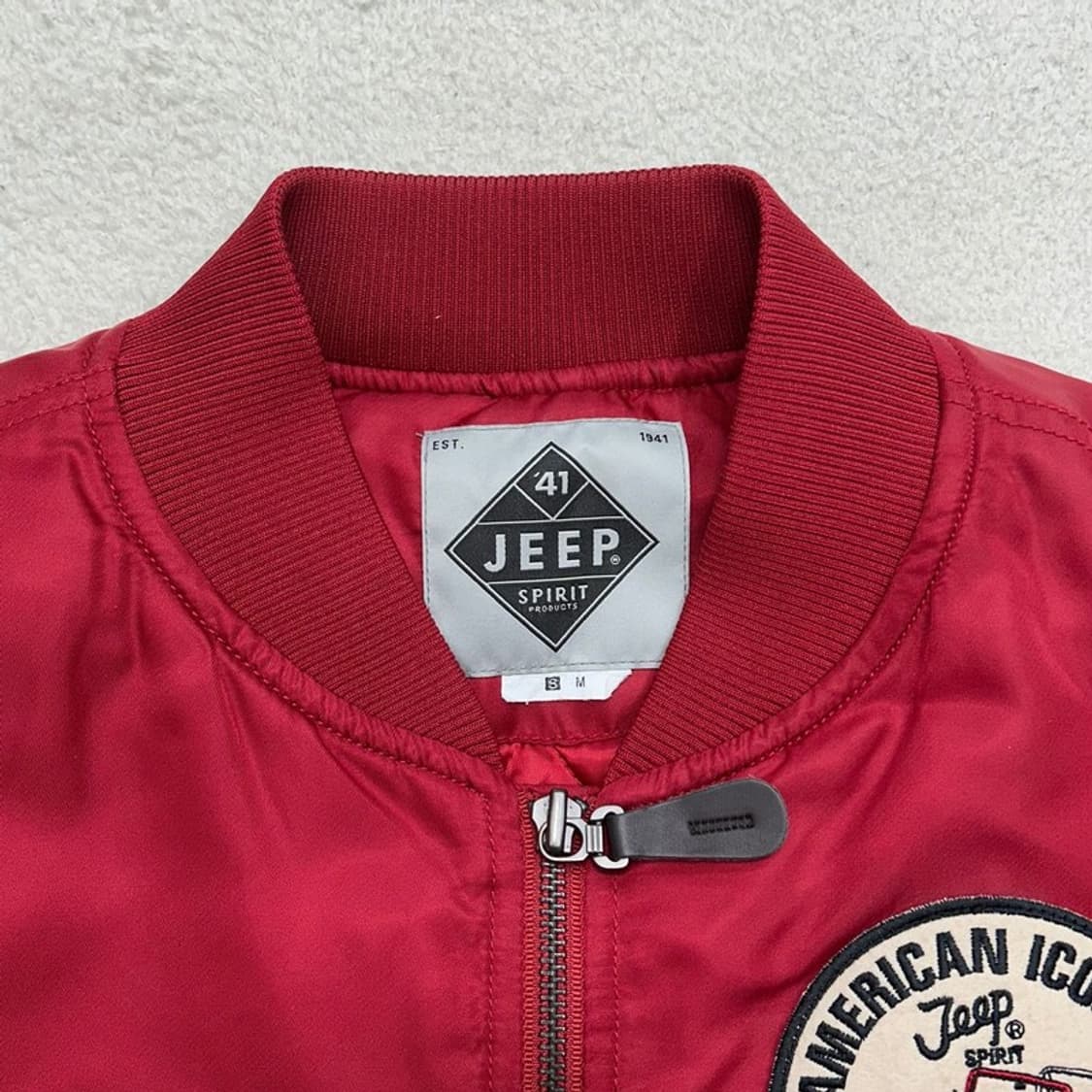 지프 스피릿 레드 MA-1 항공 점퍼 S 상품이미지5