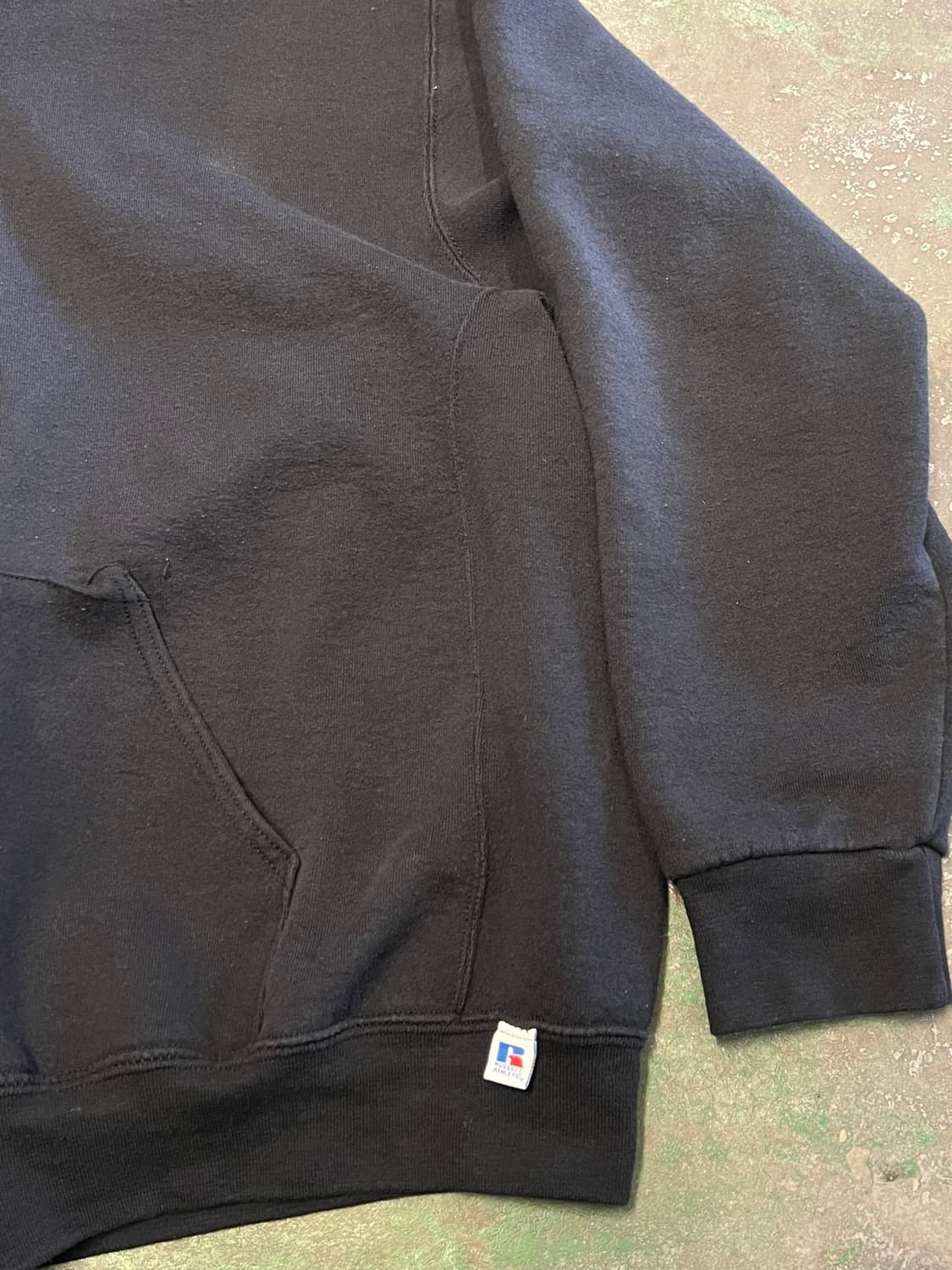 00's [2XL] Russell Athletic 블랭크 후드 집업 블랙 상품이미지7