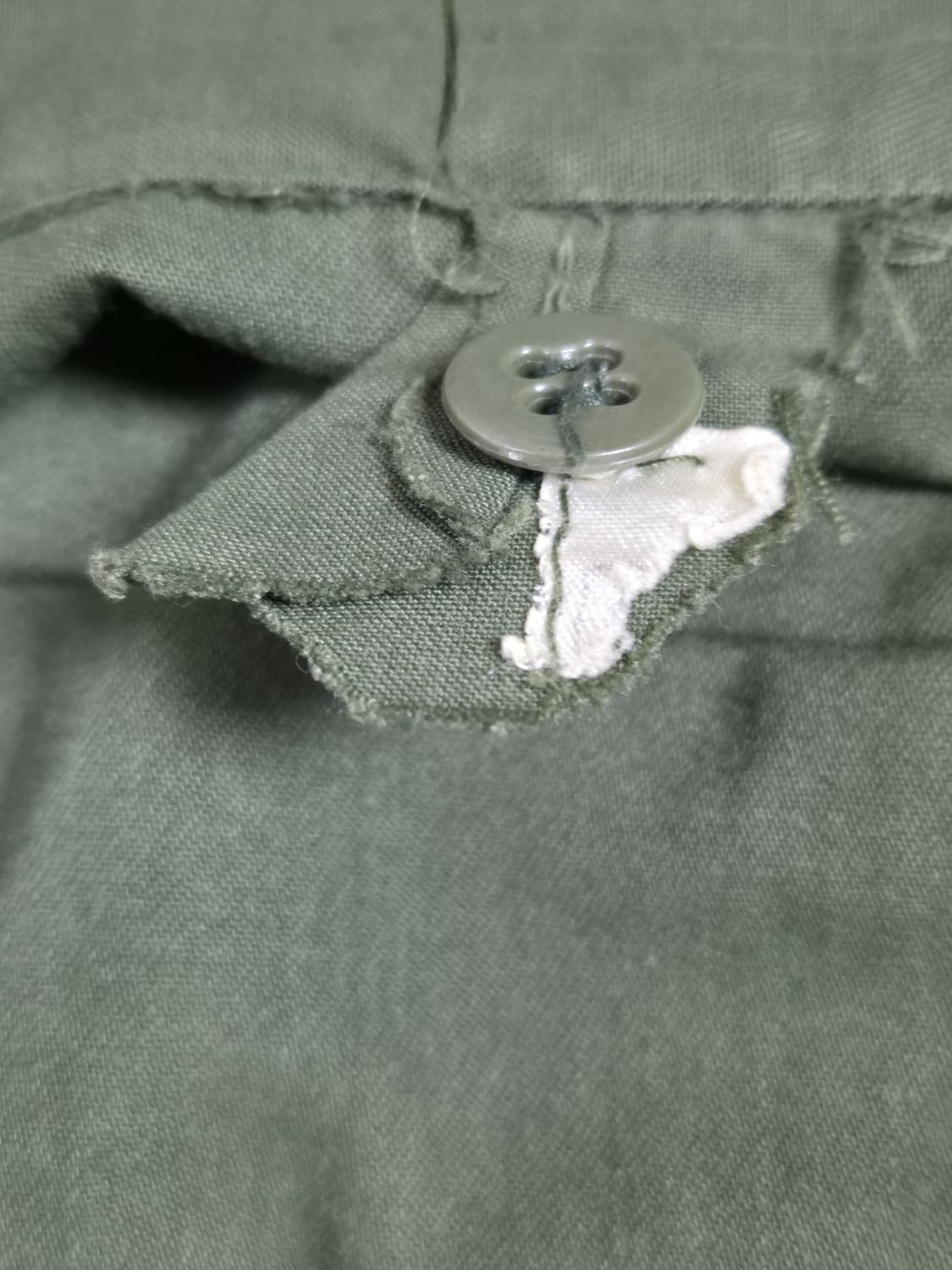 육군 구형 35사단 병장 민무늬 야전상의 전투복 상의 자켓 (L) 상품이미지10