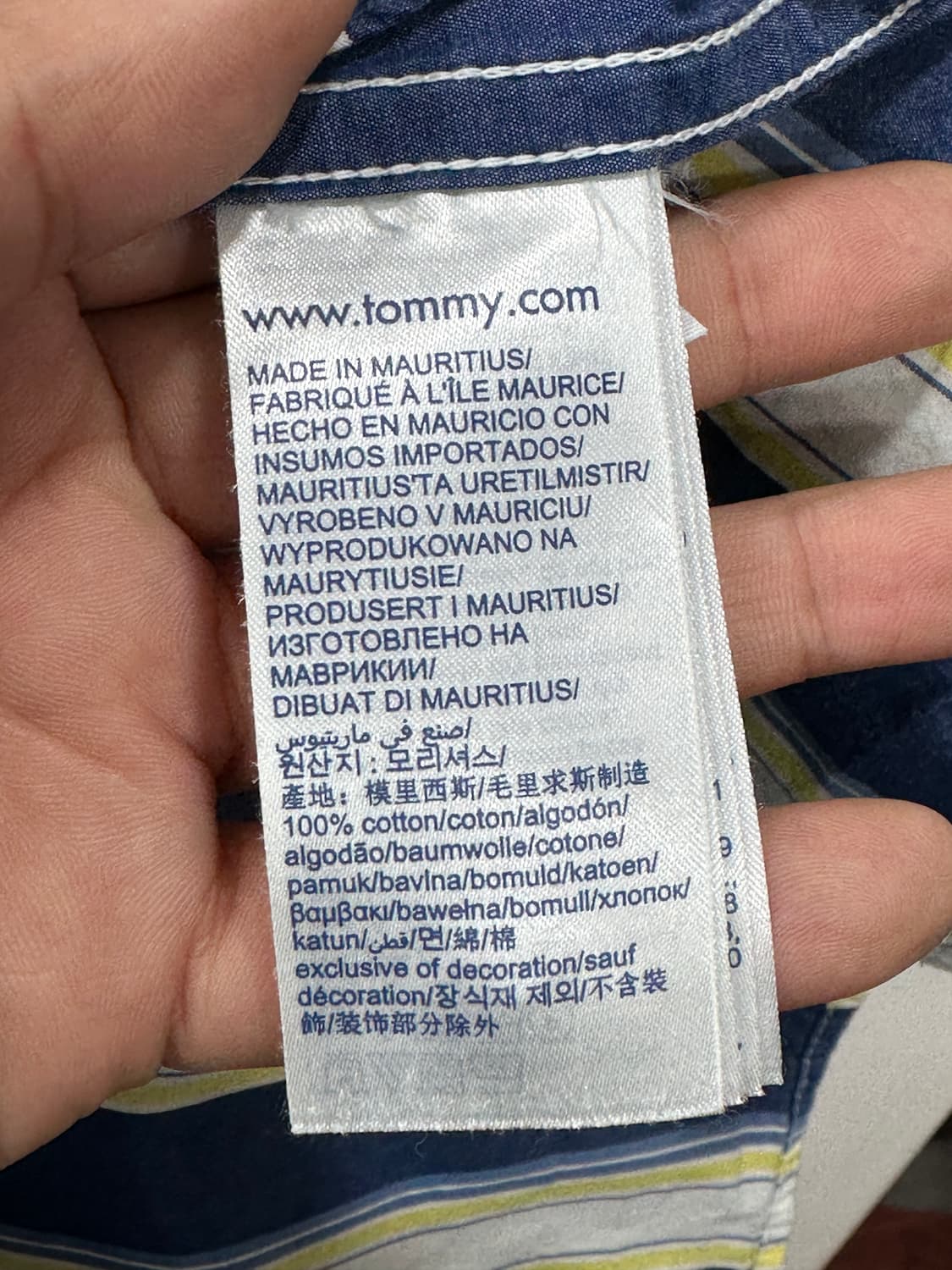 타미 진스 스트라이프 패턴 셔츠 L 상품이미지7