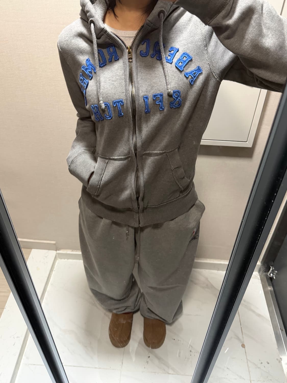 아베크롬비 그레이 후드집업 m 상품이미지1