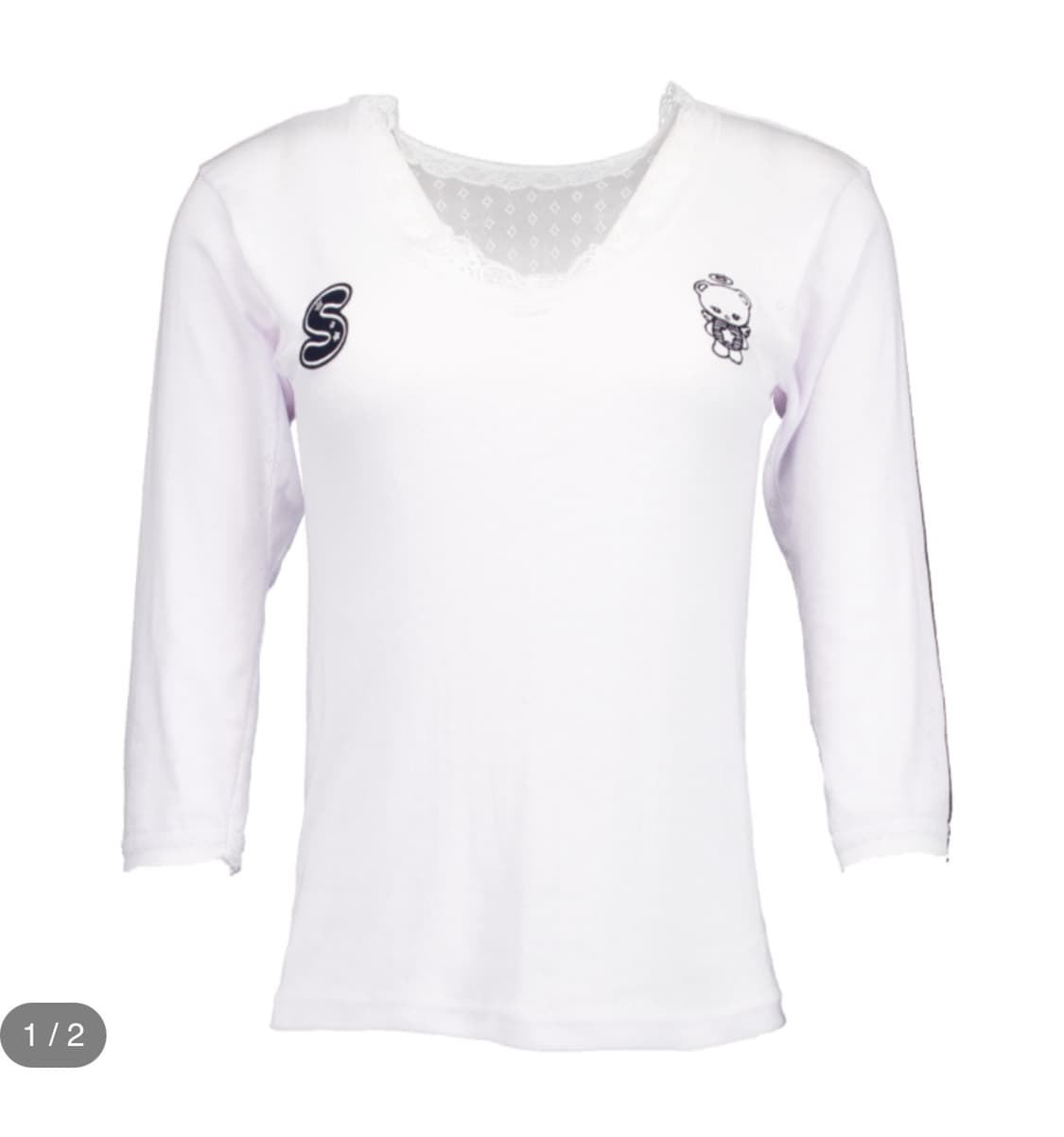 샬롬클럽 버디 레이스탑 화이트 상품이미지1