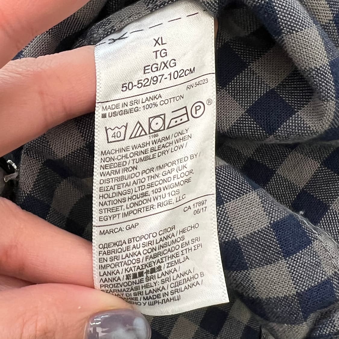 갭 플란넬 체크 셔츠 r2860 상품이미지6