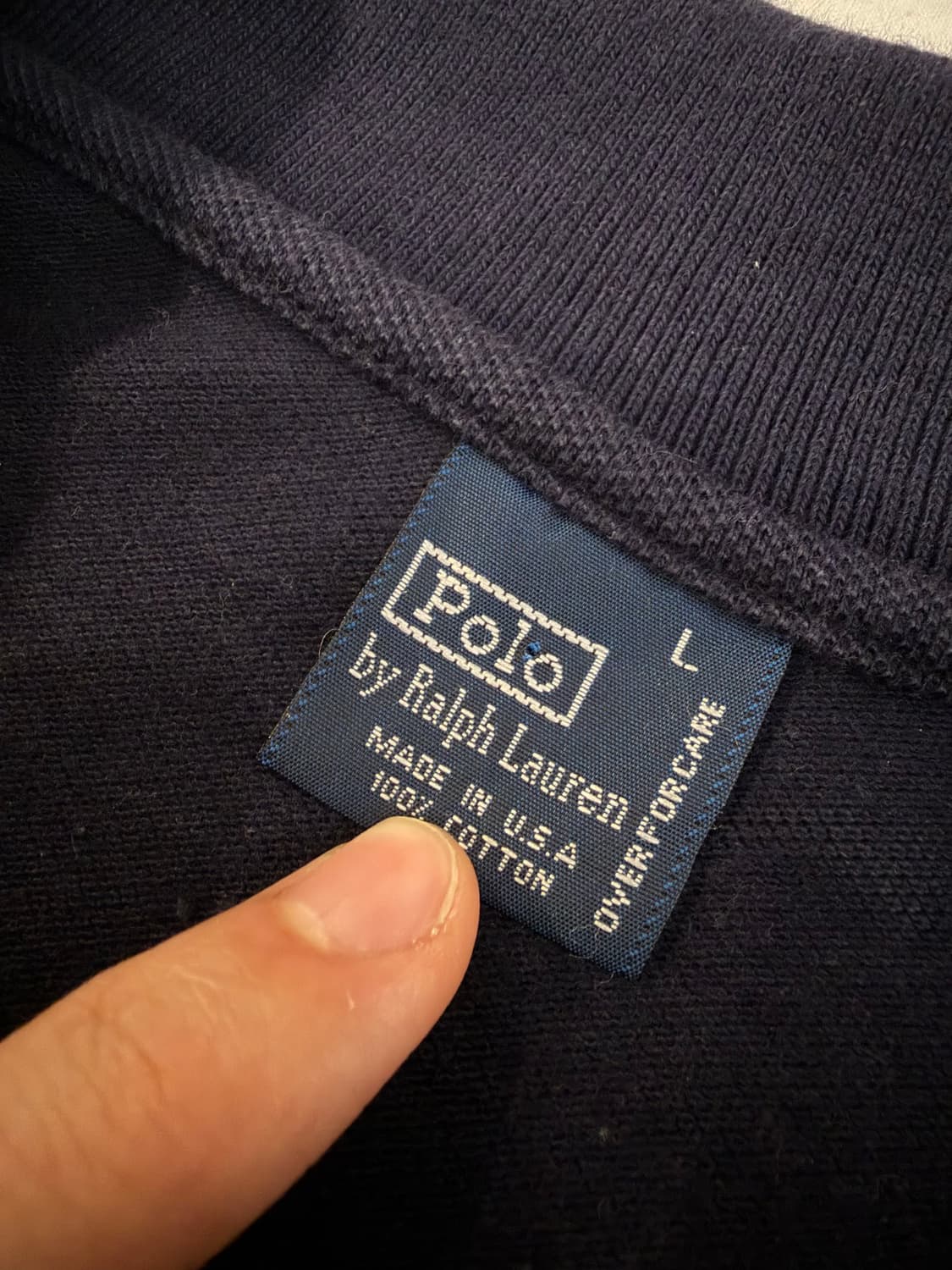 폴로 랄프로렌 빅포니 롱슬리브 긴팔 카라티 네이비 상품이미지4