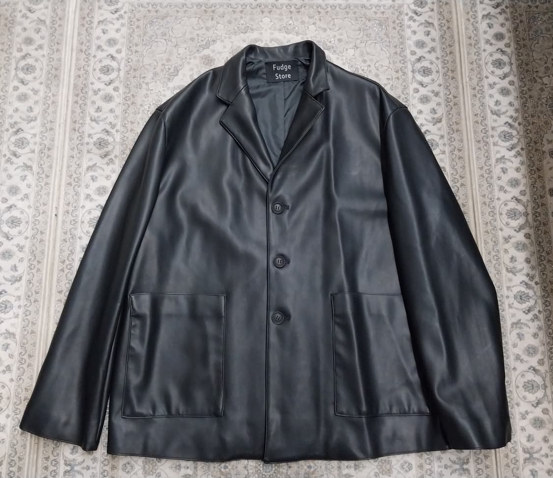 라퍼지 스토어 버핑 레더 블레이져 L 상품이미지1