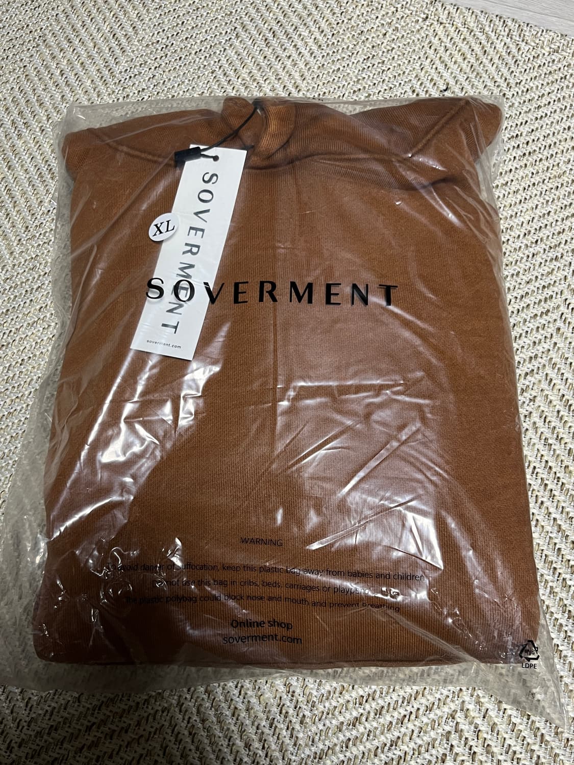 새상품 소버먼트 890G 에시드 오버핏 후드티셔츠 XL 상품이미지2