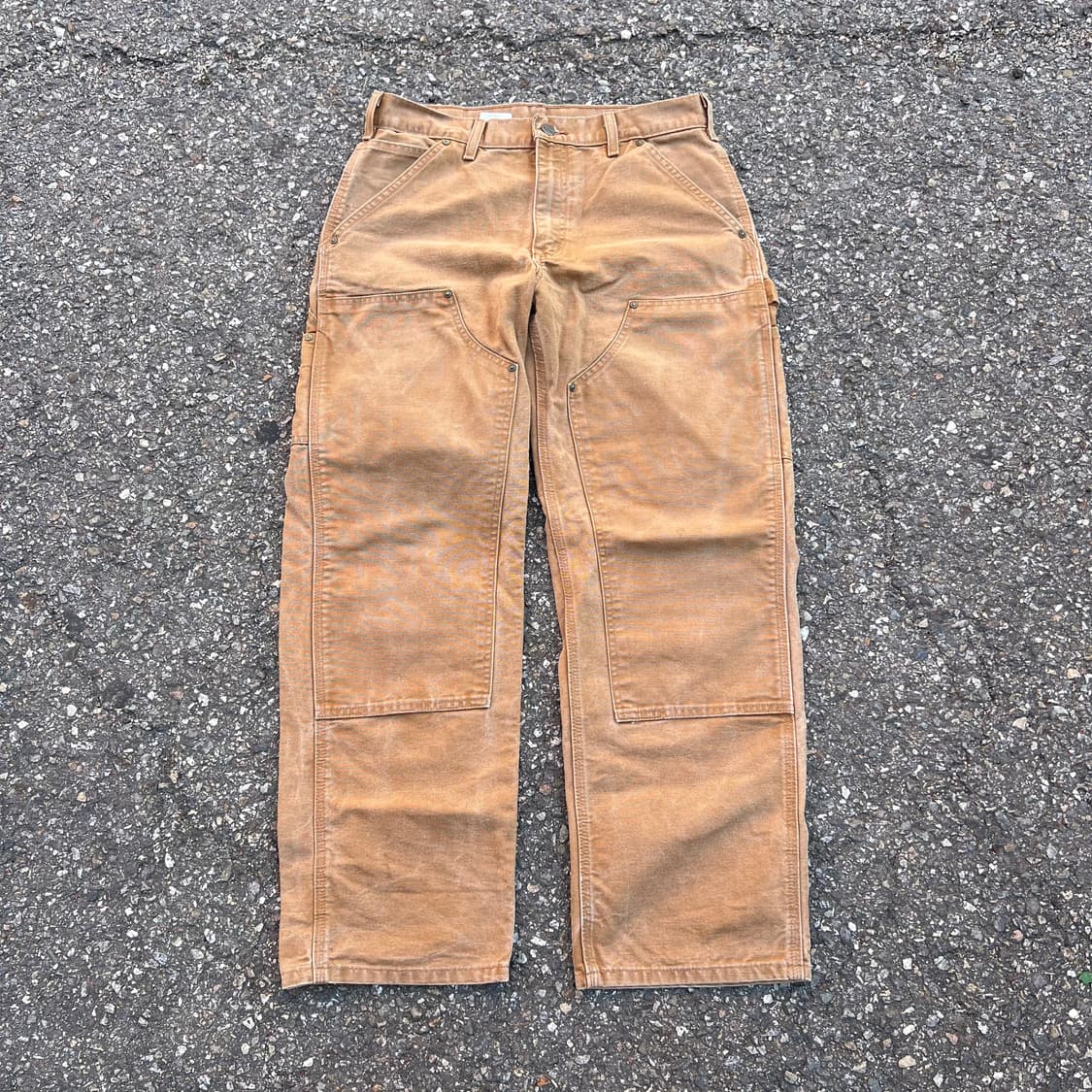 00s 빈티지 칼하트 더블니 브라운 팬츠 상품이미지1