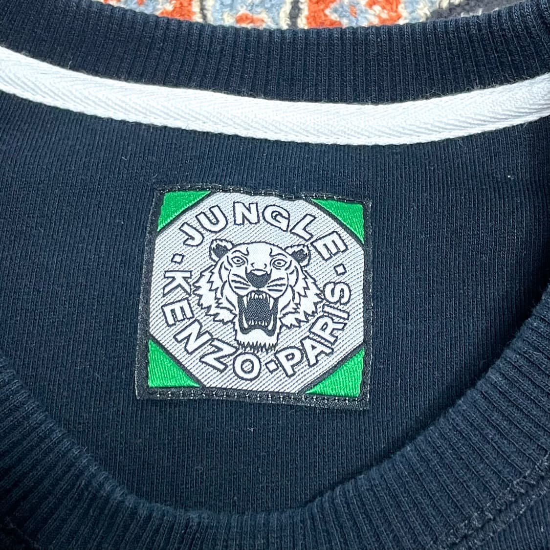 겐조 정글 프린팅 블랙 기모 맨투맨 여성L 상품이미지3