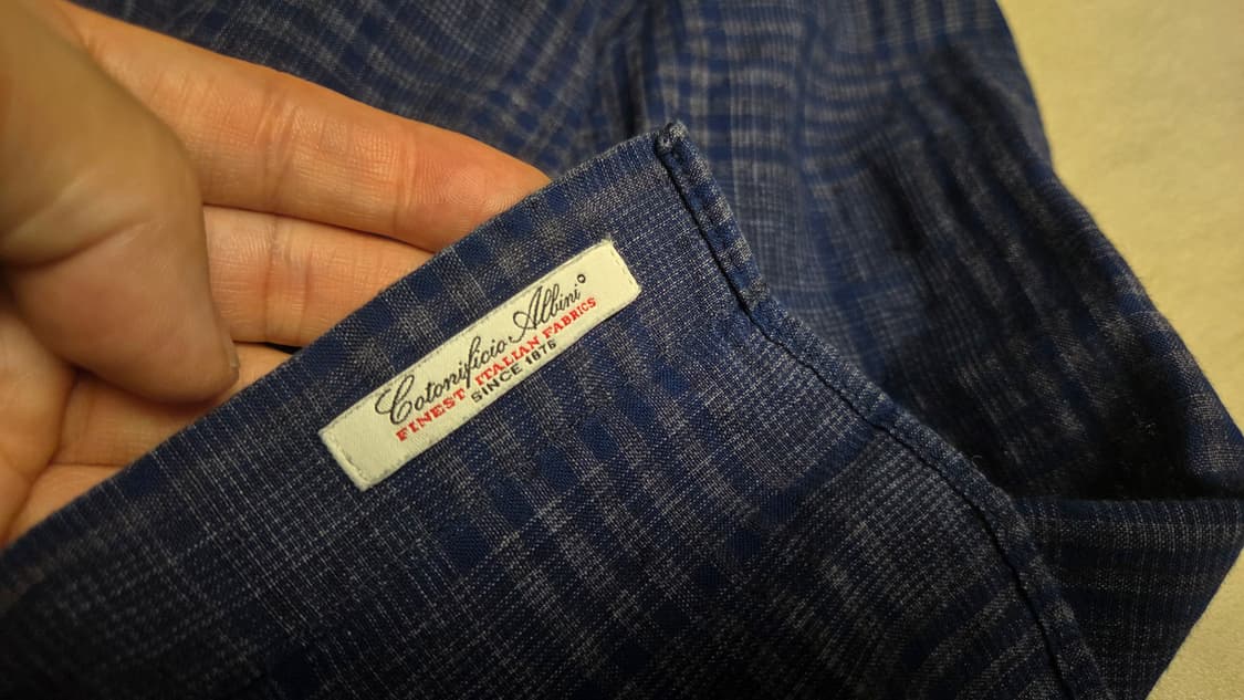 시스템 옴므 이태리 코토니피시오 알비니 체크 린넨 상품이미지5