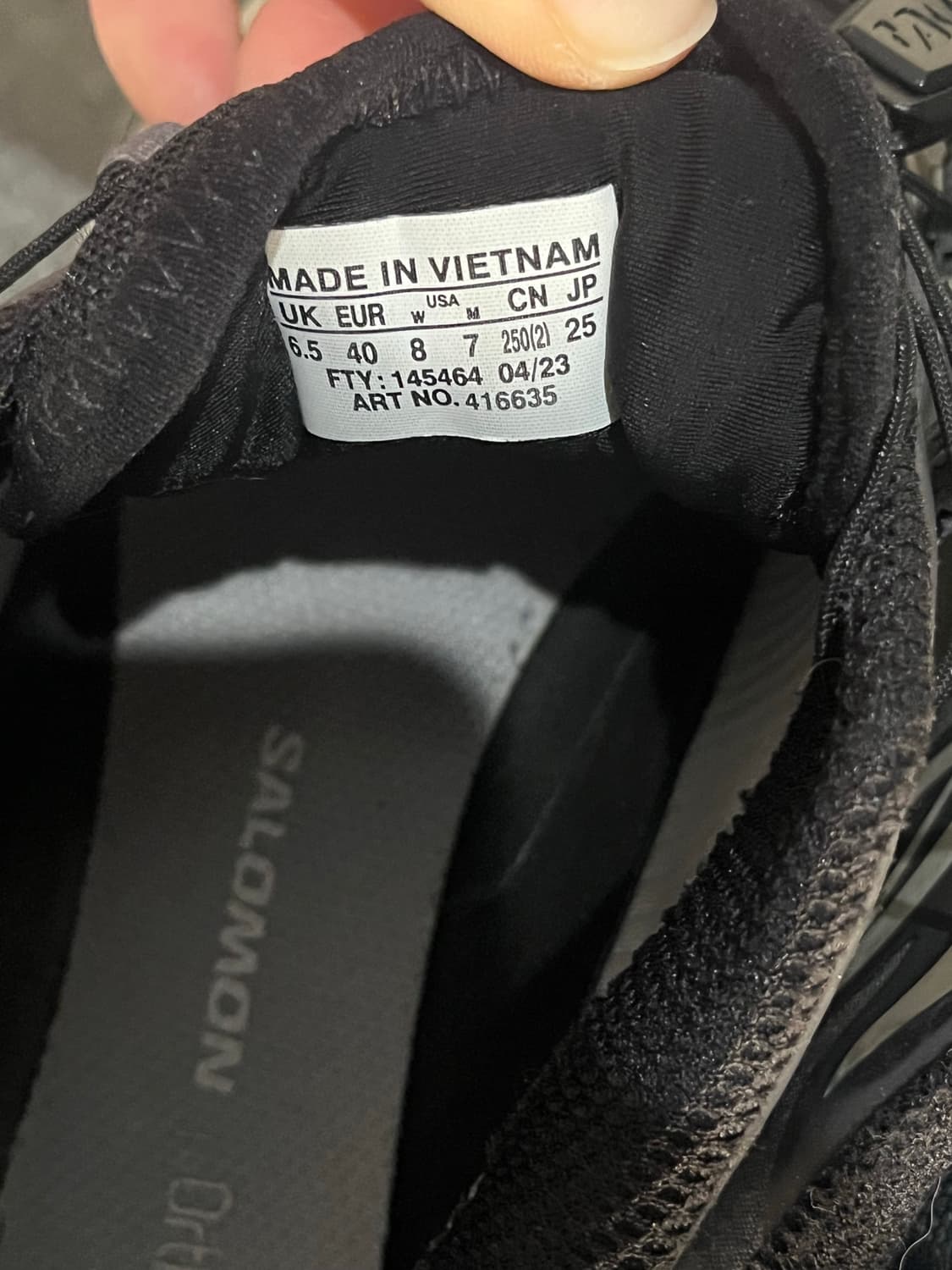 살로몬 XT-6 고어텍스 블랙 에보니 250 상품이미지5