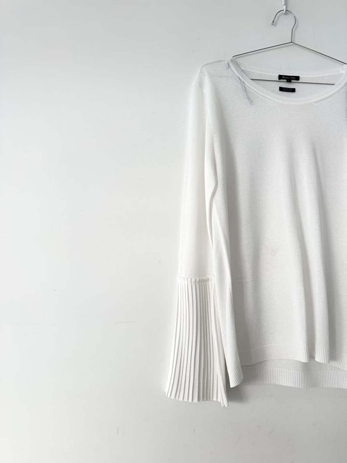 MASSIMO DUTTI pleats detail knit / white 상품이미지2