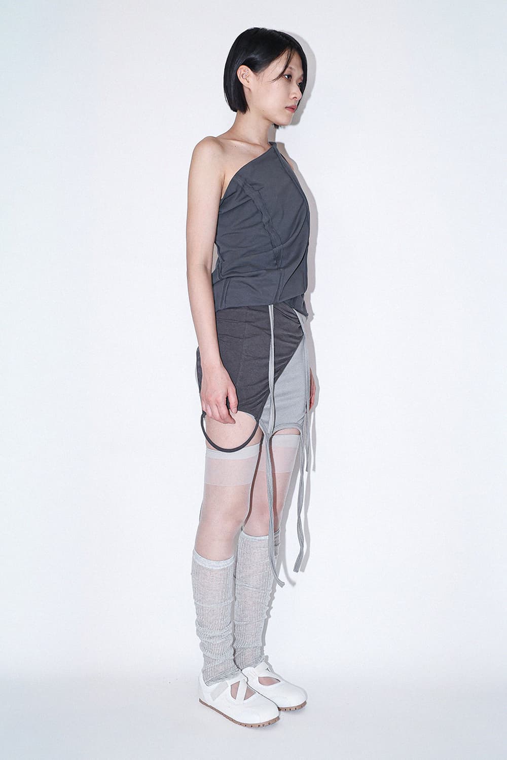 jaeshin 드레이프 홀터넥 나시 카울넥 상품이미지5