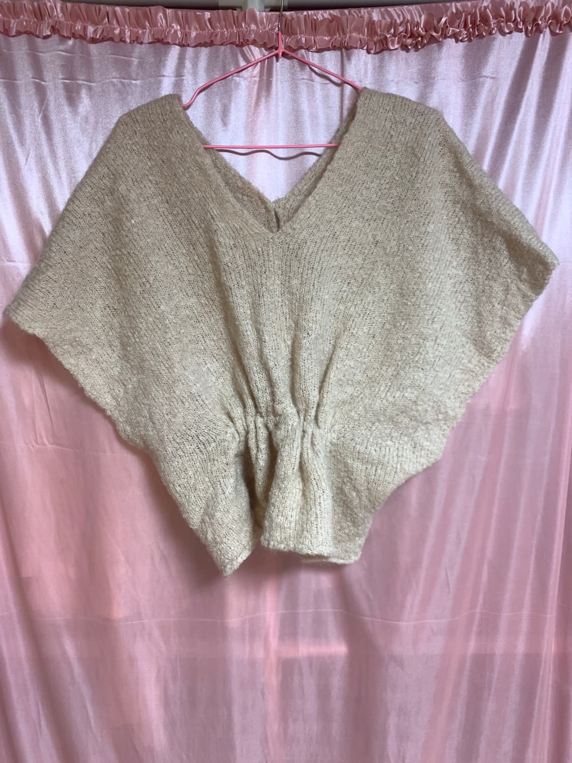 핑크베이지 니트 가디건 갸루 모리 빈티지 상품이미지2