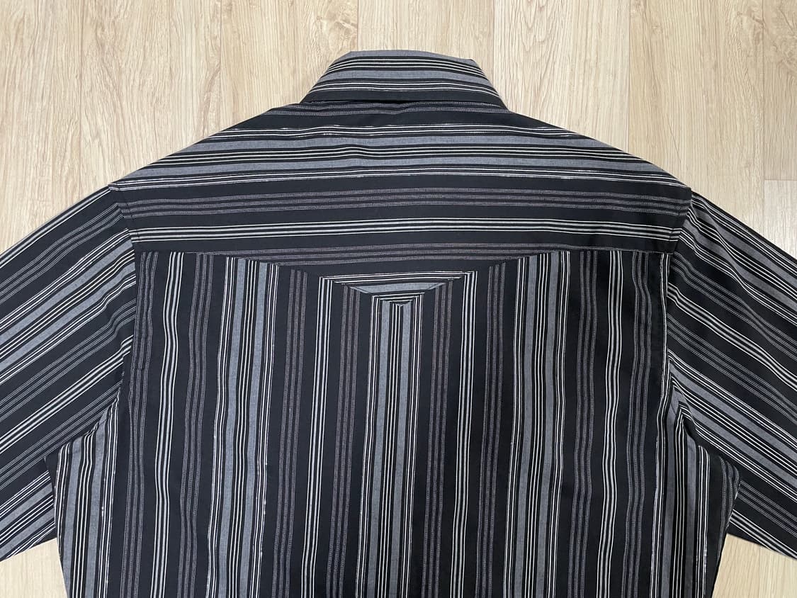 100) 90's 랭글러 블랙 스트라이프 웨스턴셔츠(데드스탁)RRL&폴로 상품이미지8