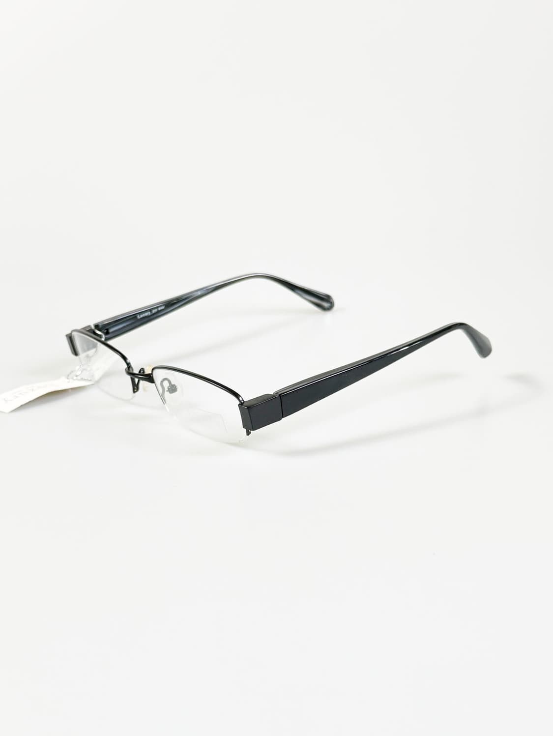 LUXURY OCCHIALI 블랙메탈 반무테 스퀘어 빈티지 안경 상품이미지3