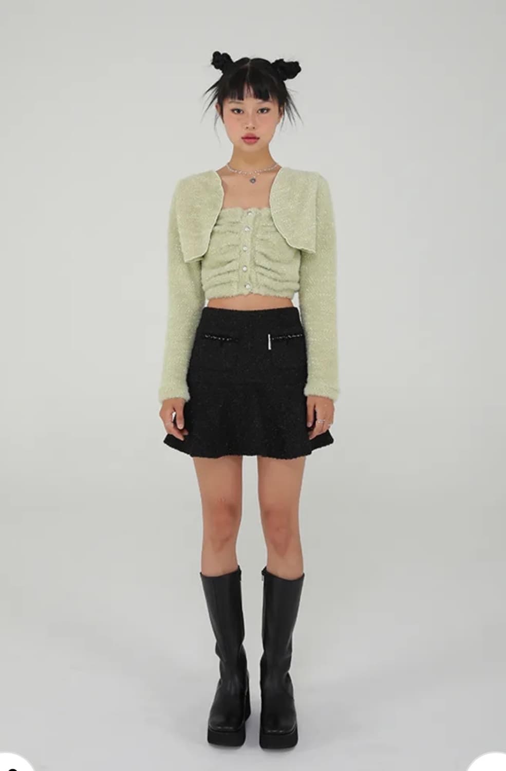 UGLYSHADOW pearl bolero set top 상품이미지2