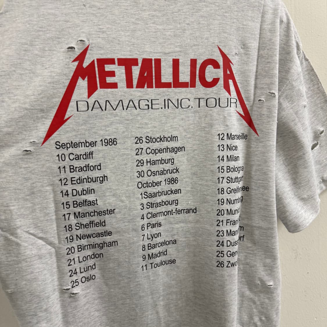 Vintage metallica destroyed short t 상품이미지7