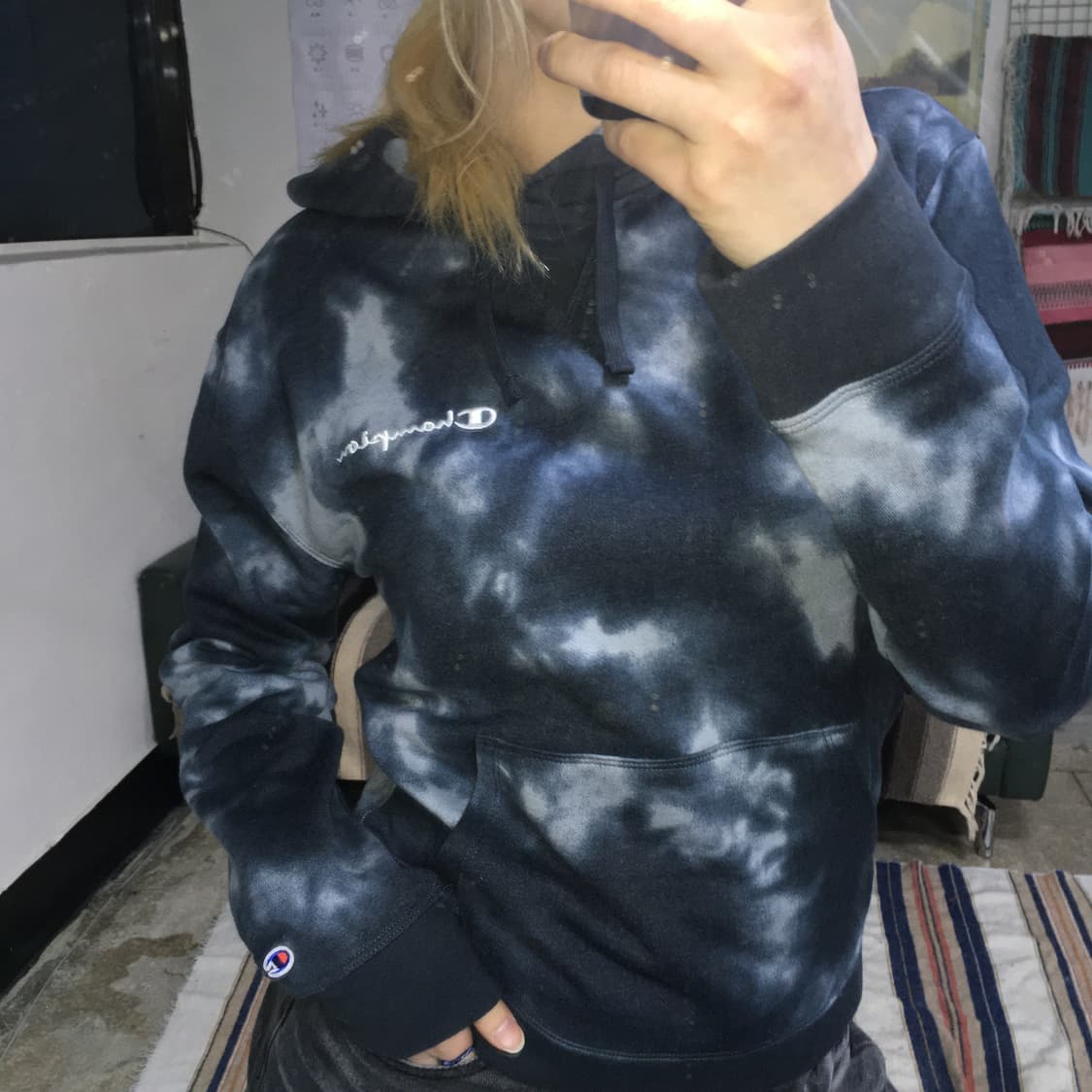 투티/0263 챔피온 타이다이 후드티 기모 그레이 스웻셔츠 상품이미지2