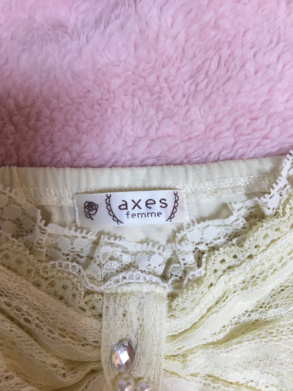 엑시즈팜 빅리본 레이스 캐미솔 슬리브리스 히메갸루 라떼갸루 상품이미지4