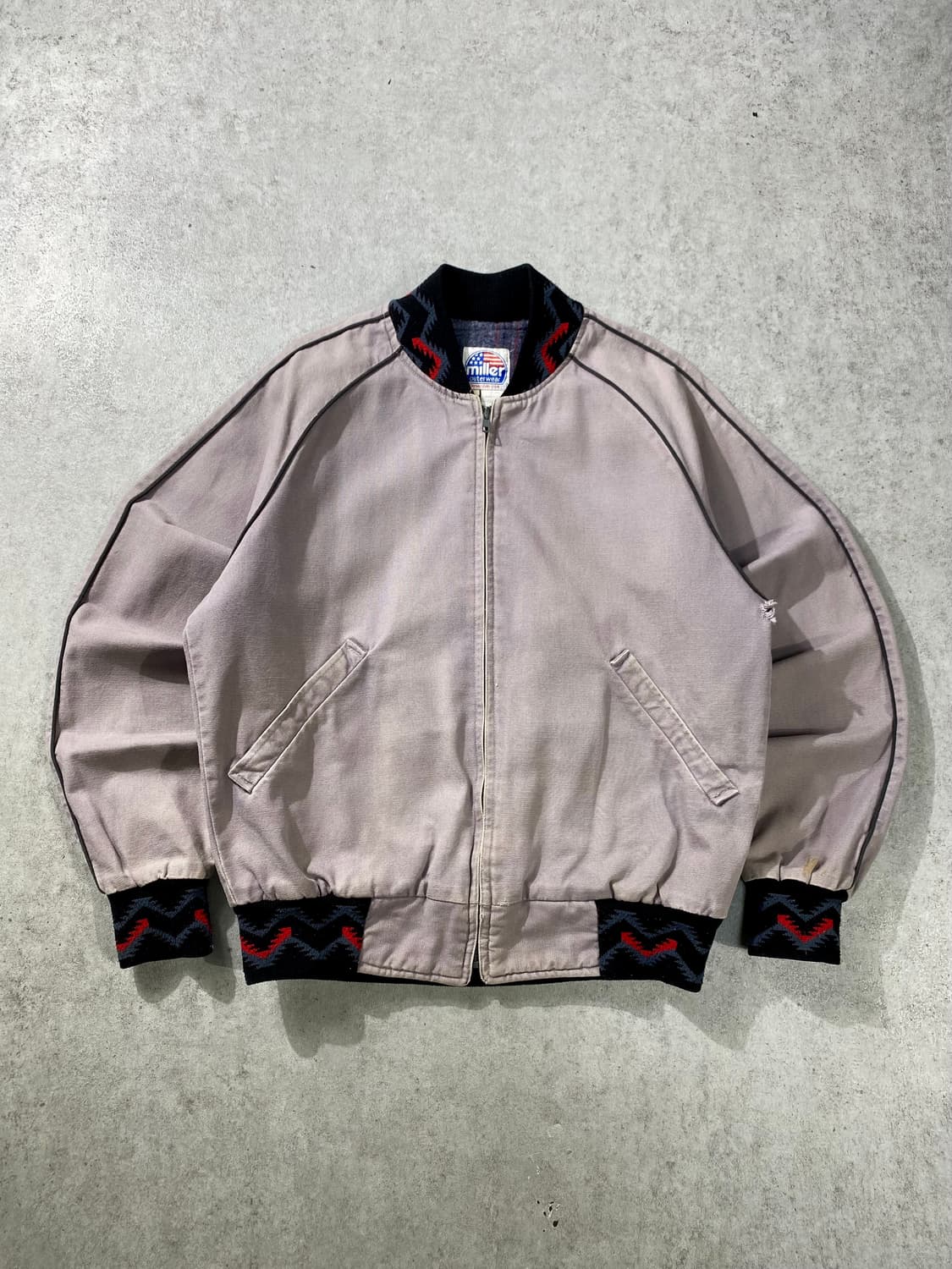 [US S] 90s USA Miller 디스트레스드 아즈텍 워크자켓 상품이미지1