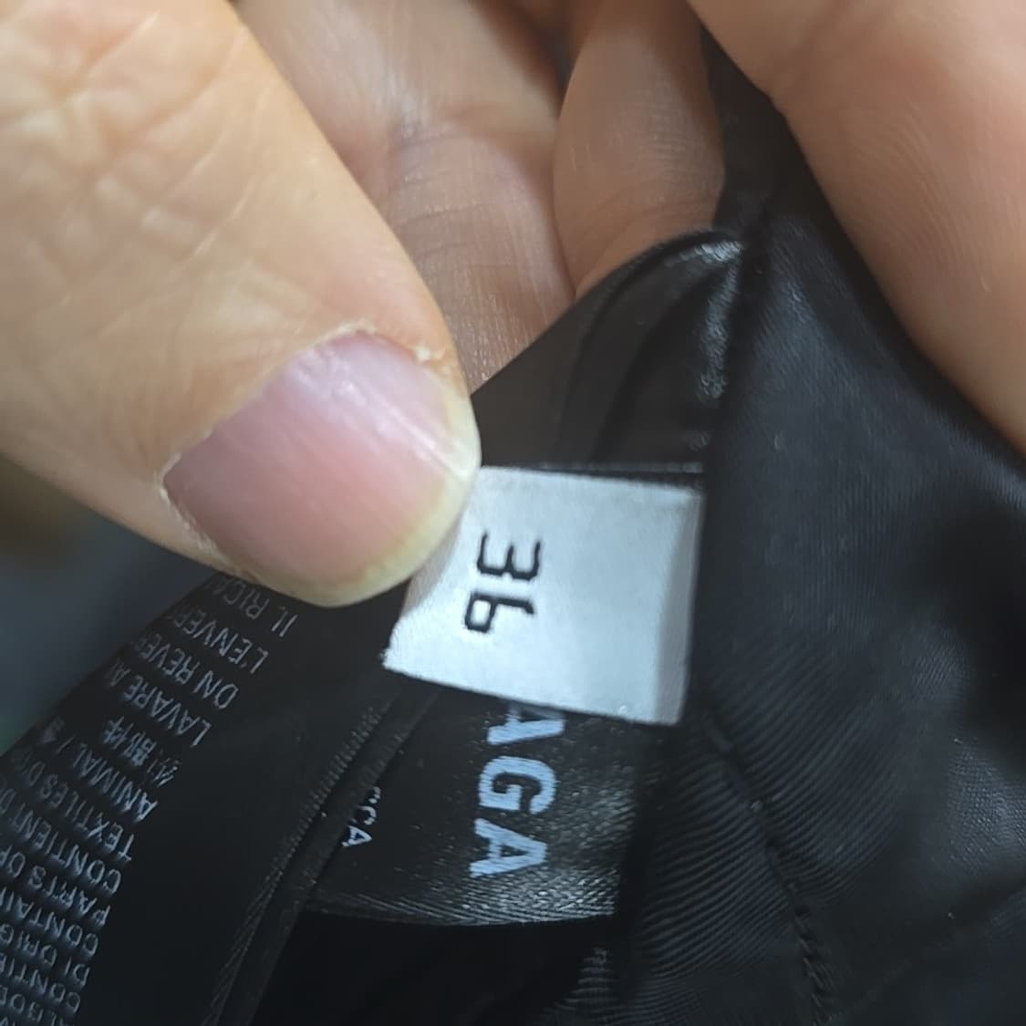 XL 36 발렌시아가 체크 패딩 셔츠 상품이미지4