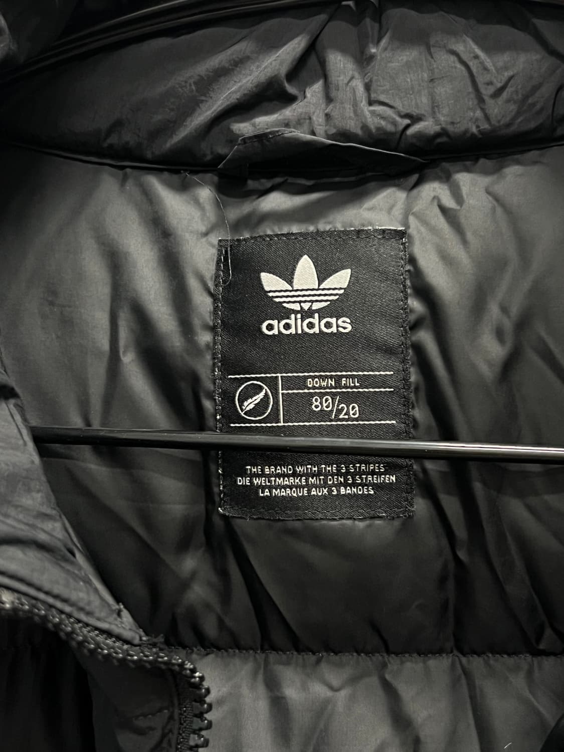 (XL) 아디다스 덕 다운 리젠 후드 푸퍼 재킷 블랙 상품이미지4