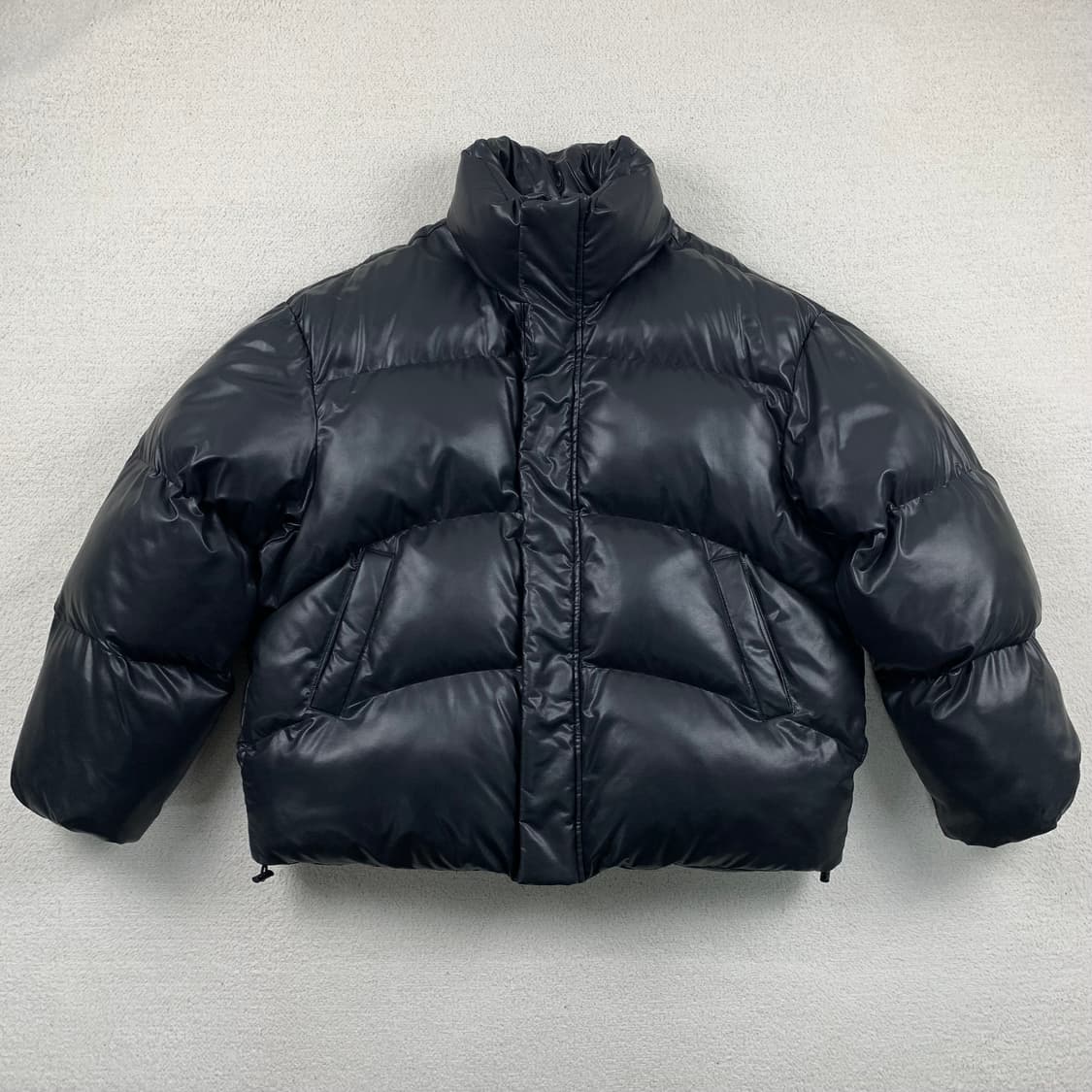 파르티멘토 비건레더 3M 신슐레이트 푸퍼 숏패딩 블랙 상품이미지1