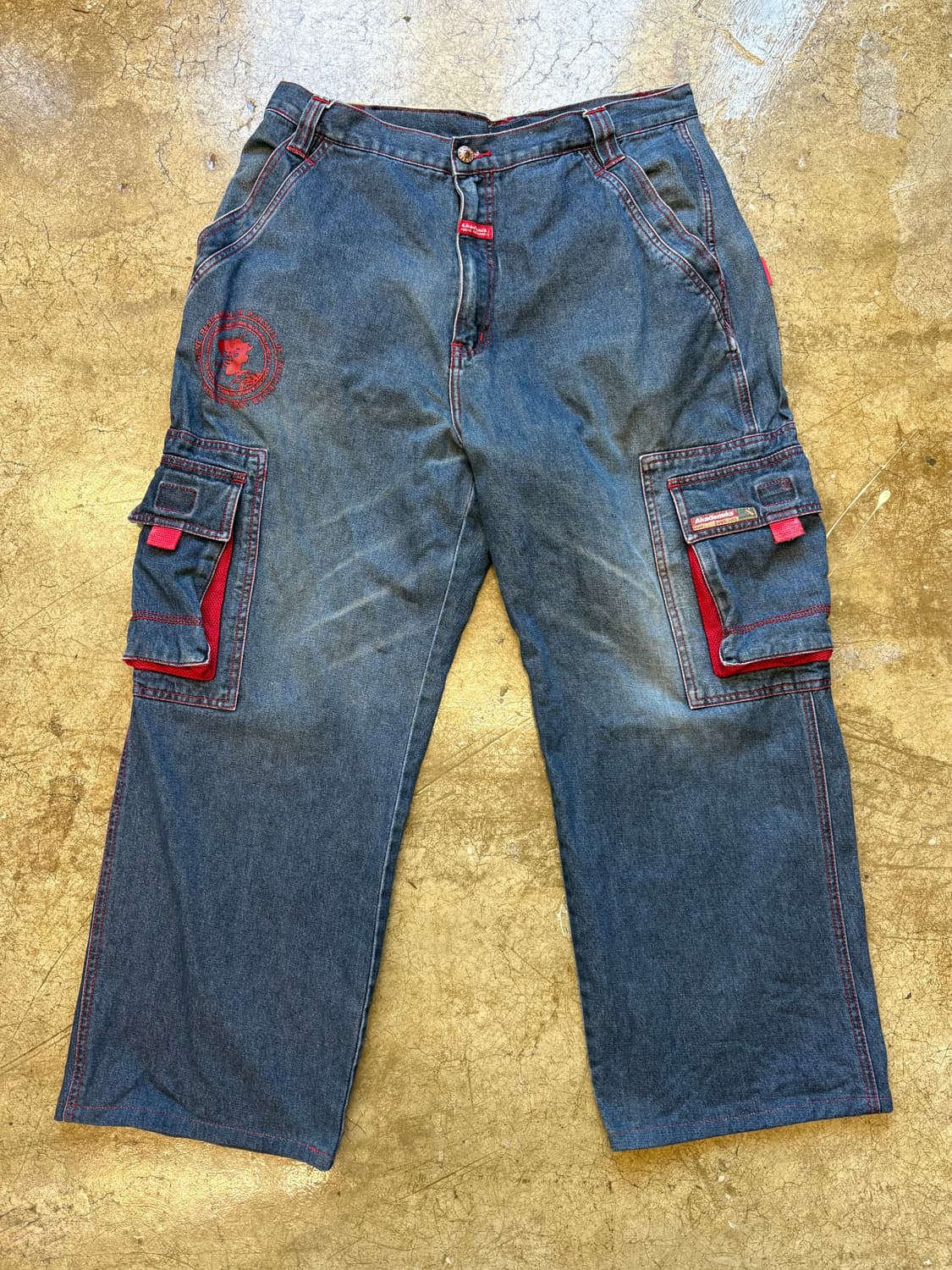 아카데믹스 올드스쿨 와이드 카고 데님 상품이미지1