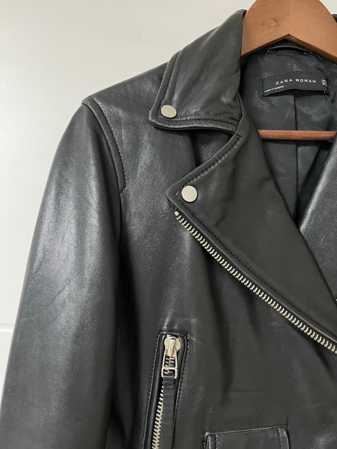 자라 라이더 자켓 자라 가죽 자켓 상품이미지4