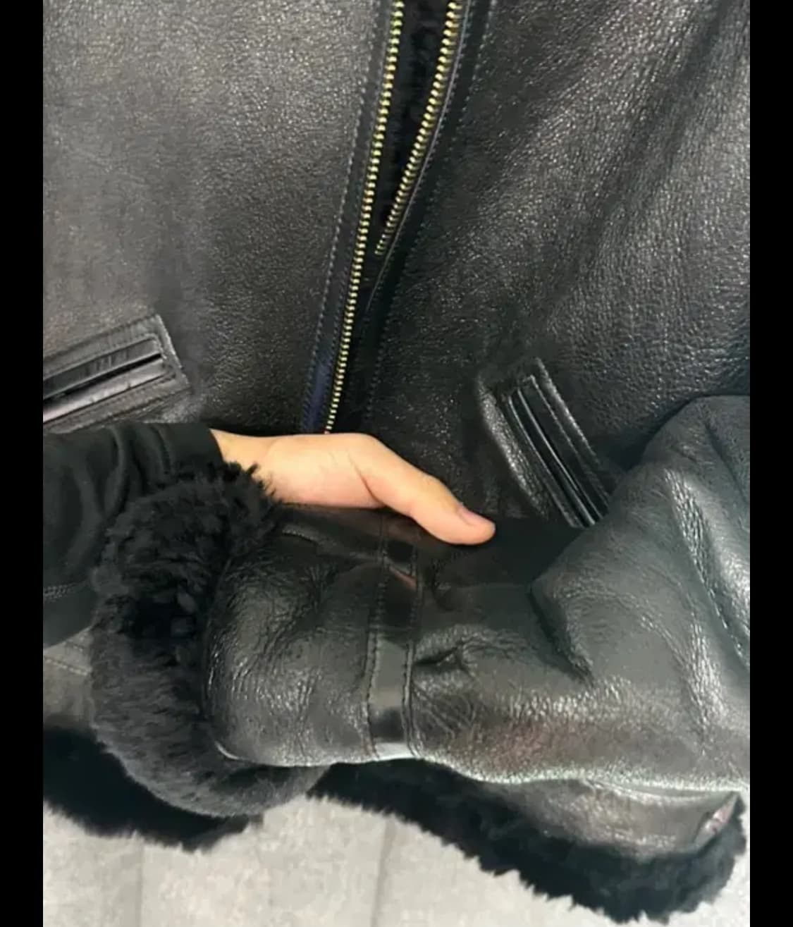 말가죽 보강 무스탕 무톤 자켓 xxl 역시즌 상품이미지5
