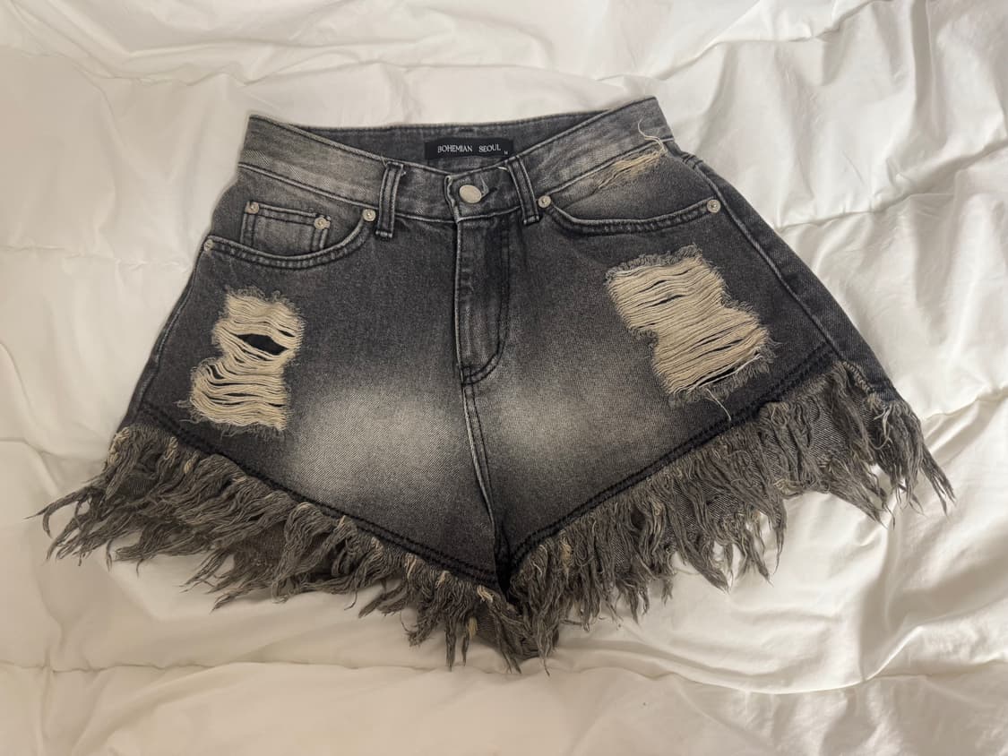 보헴서 데미지 반바지 상품이미지1