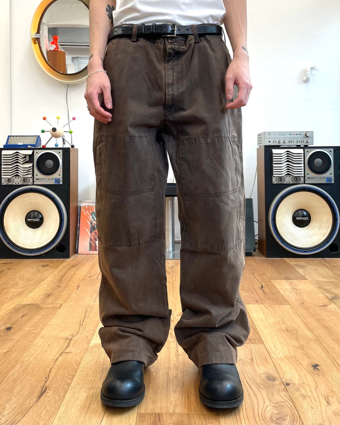 [34] CP컴퍼니 워시드 코튼 더블니 팬츠 상품이미지1