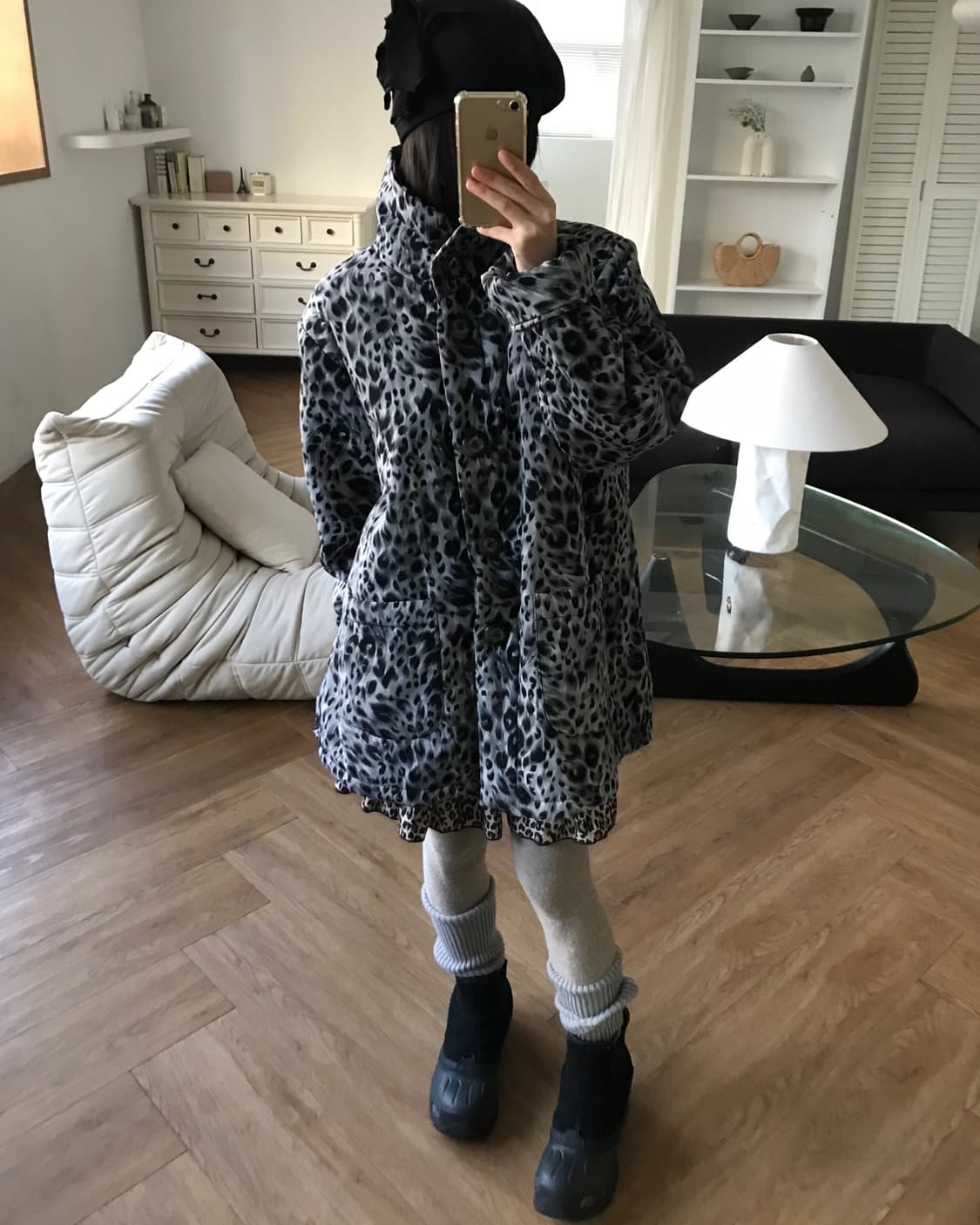 vintage leopard pattern jumper 상품이미지1