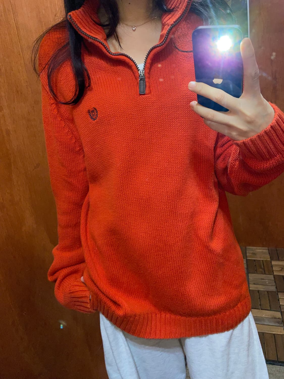 (M) CHAPS 챕스 반집업 니트 상품이미지2