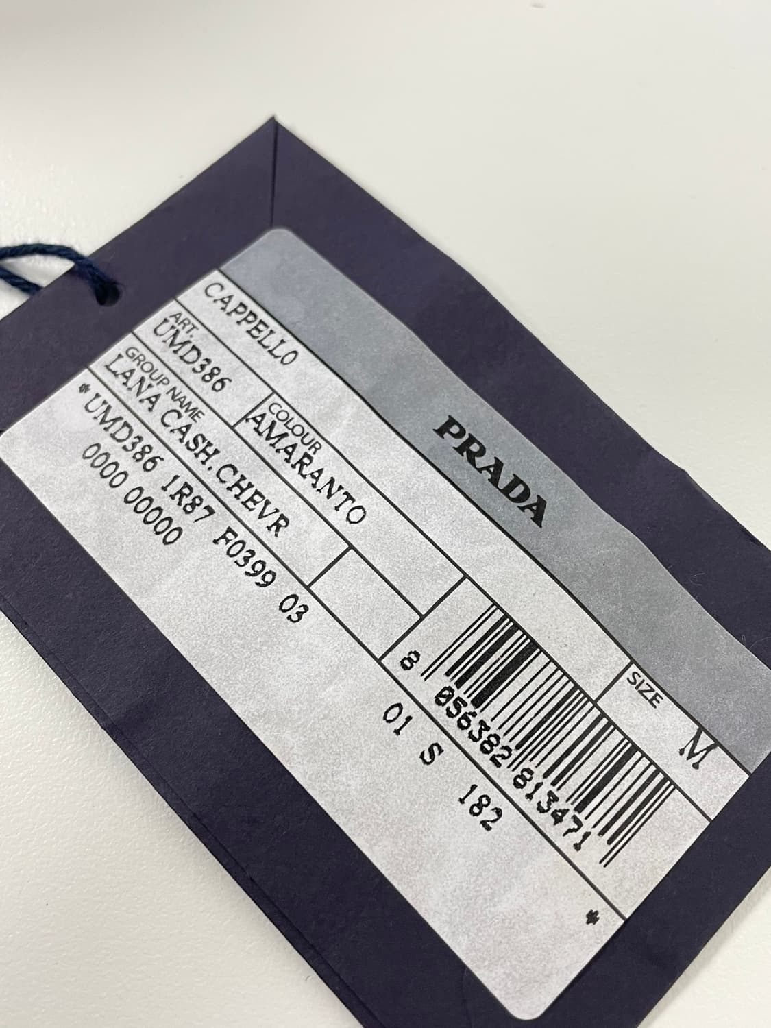 새상품 프라다 울 캐시미어 비니 M 사이즈 상품이미지3