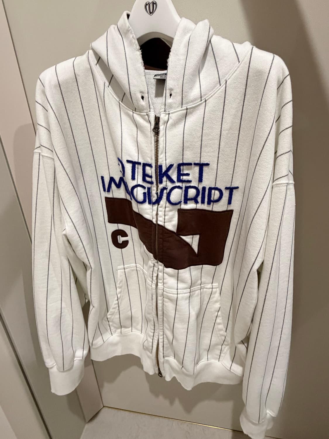 테켓 집업후디 Litmemo Zip-Up Hoodie White M 상품이미지1