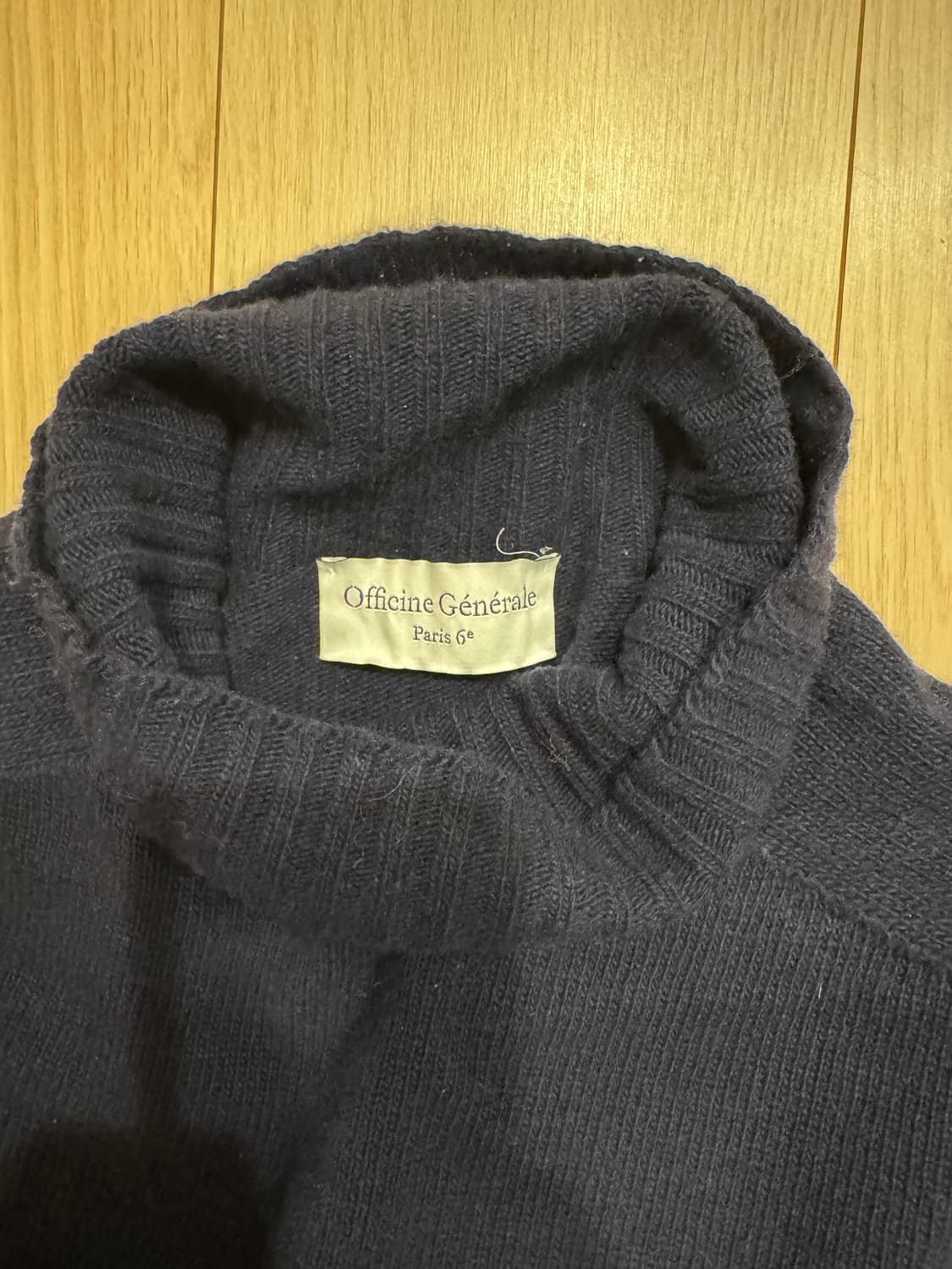 오피신제네랄 울/캐시미어 터틀넷 네이비 상품이미지2