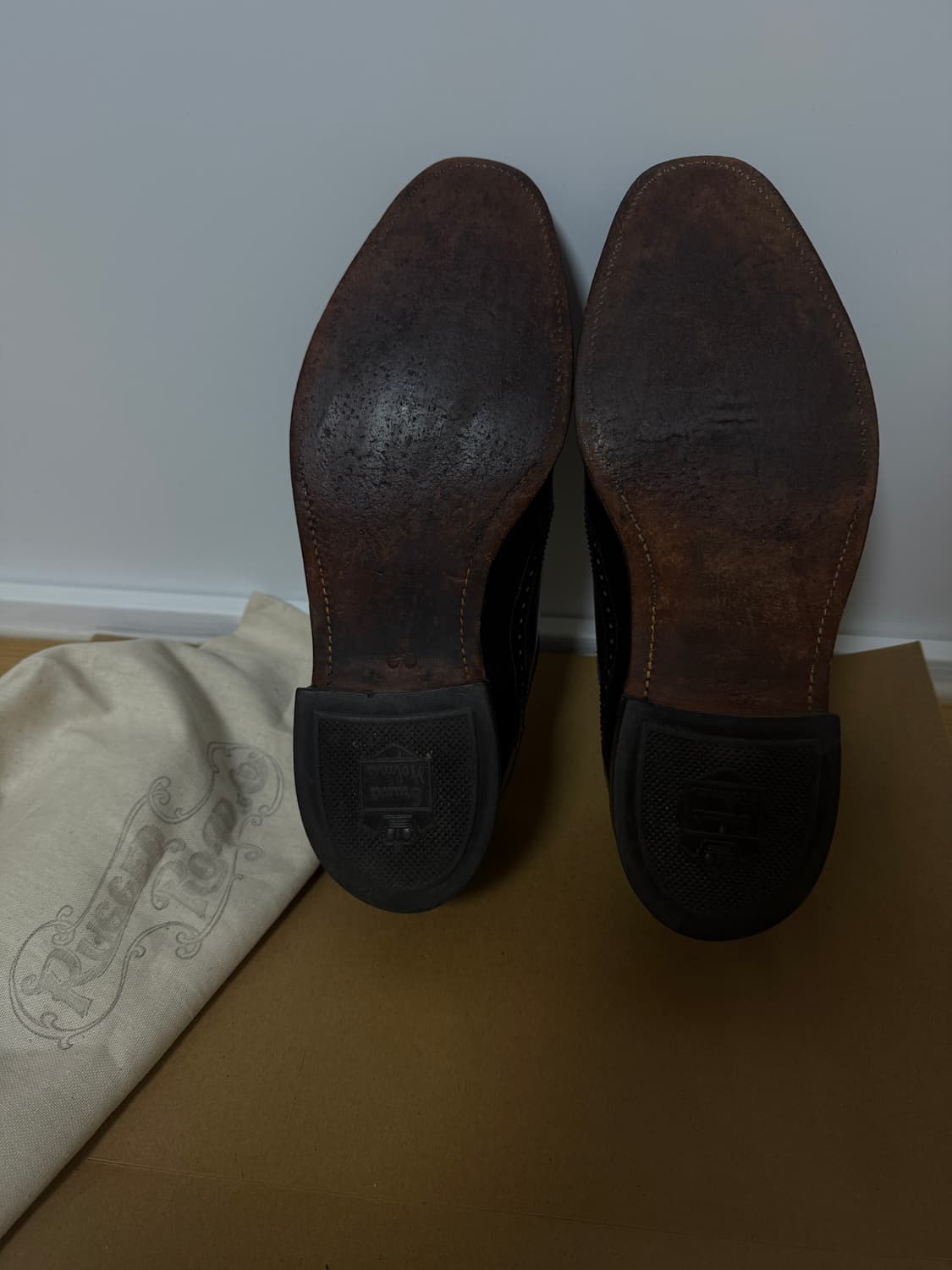 아메리칸 윙팁 롱윙 더비 슈즈 블랙 270-275 상품이미지4