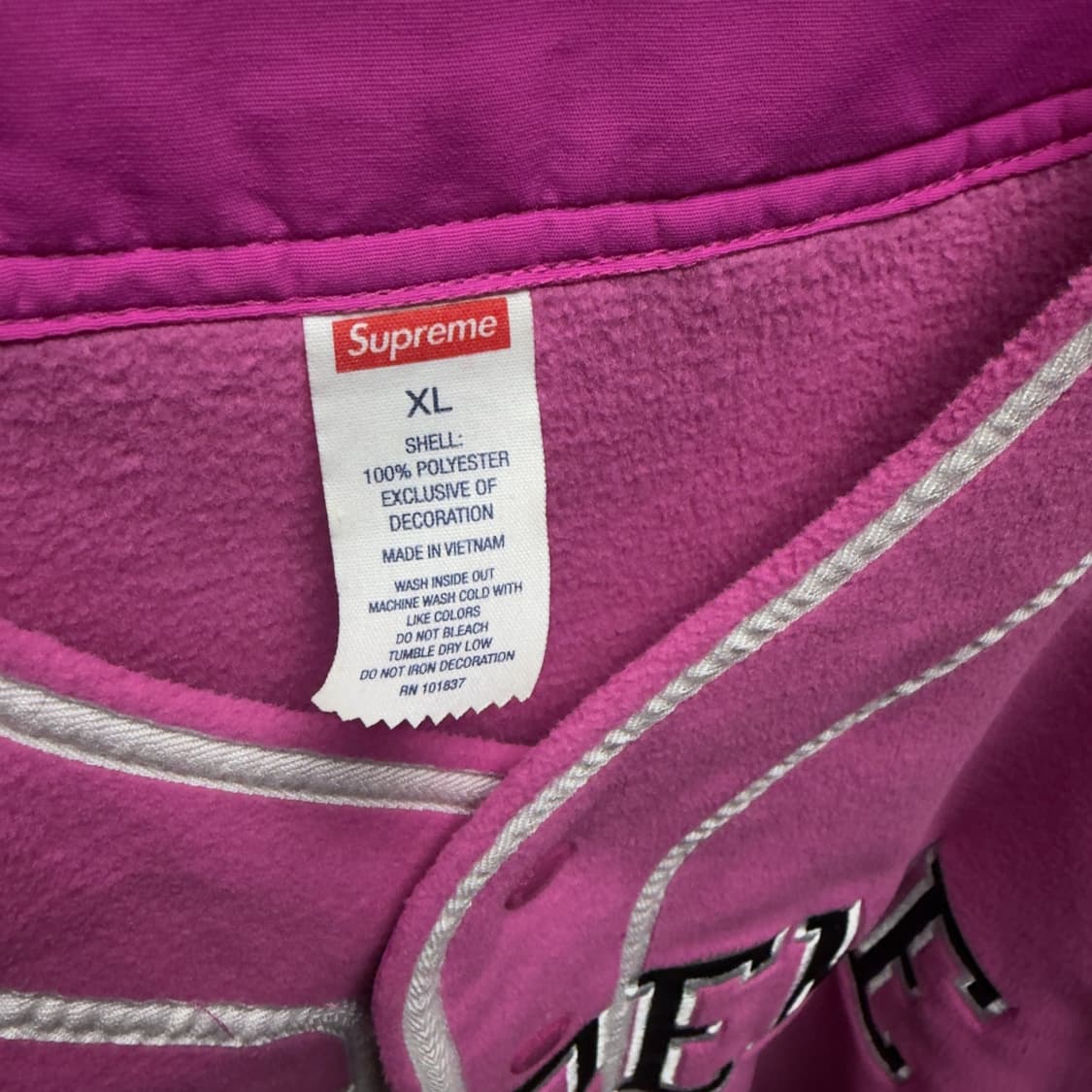 슈프림 폴라텍 베이스볼 져지 xl 상품이미지2