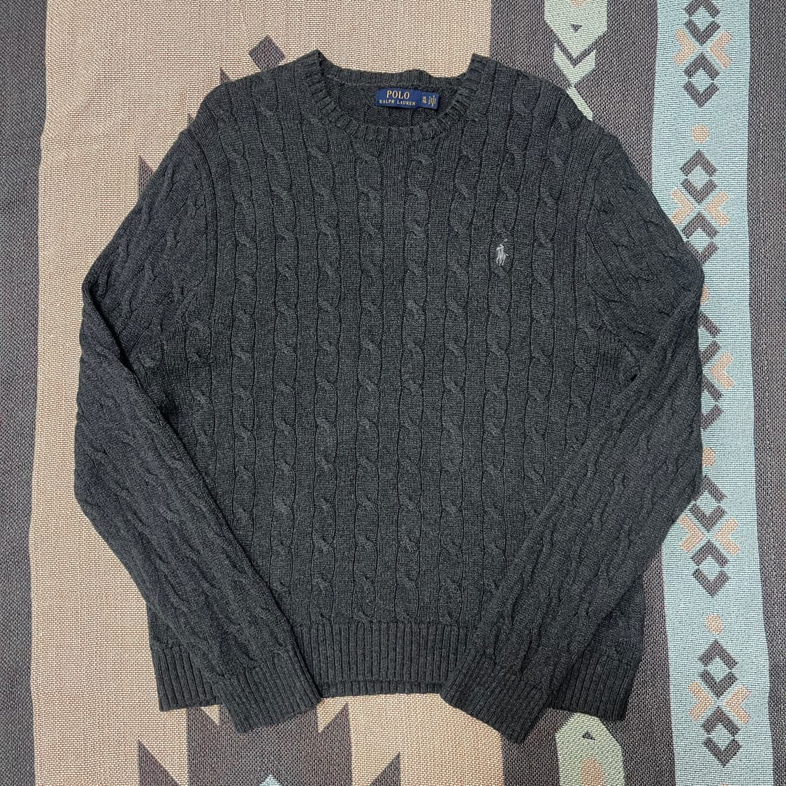 폴로랄프로렌 케이블 니트 빈티지 꽈배기 면맨투맨 상품이미지1