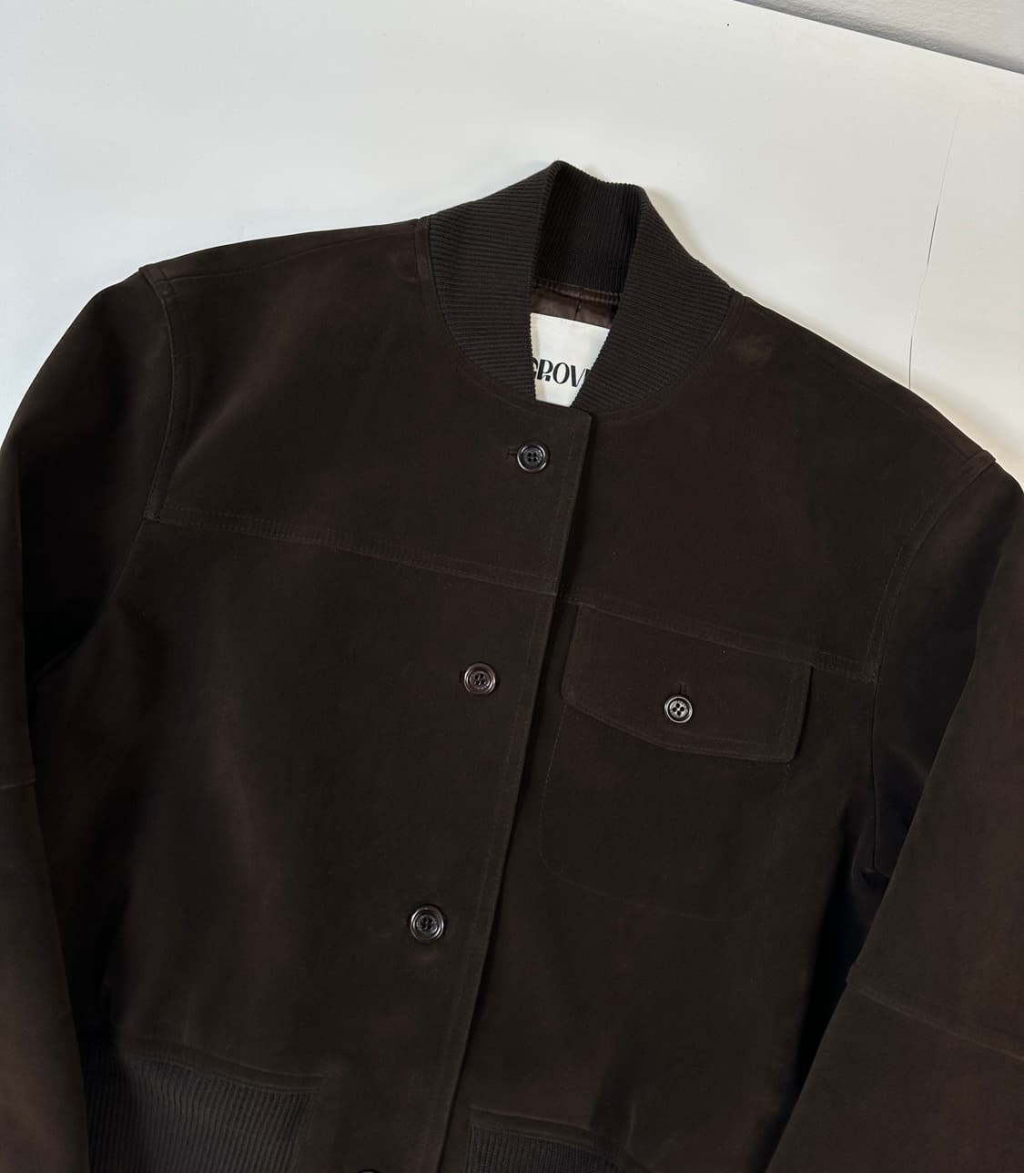 그로브 누아 스웨이드 크롭 자켓 (다크브라운) 상품이미지4