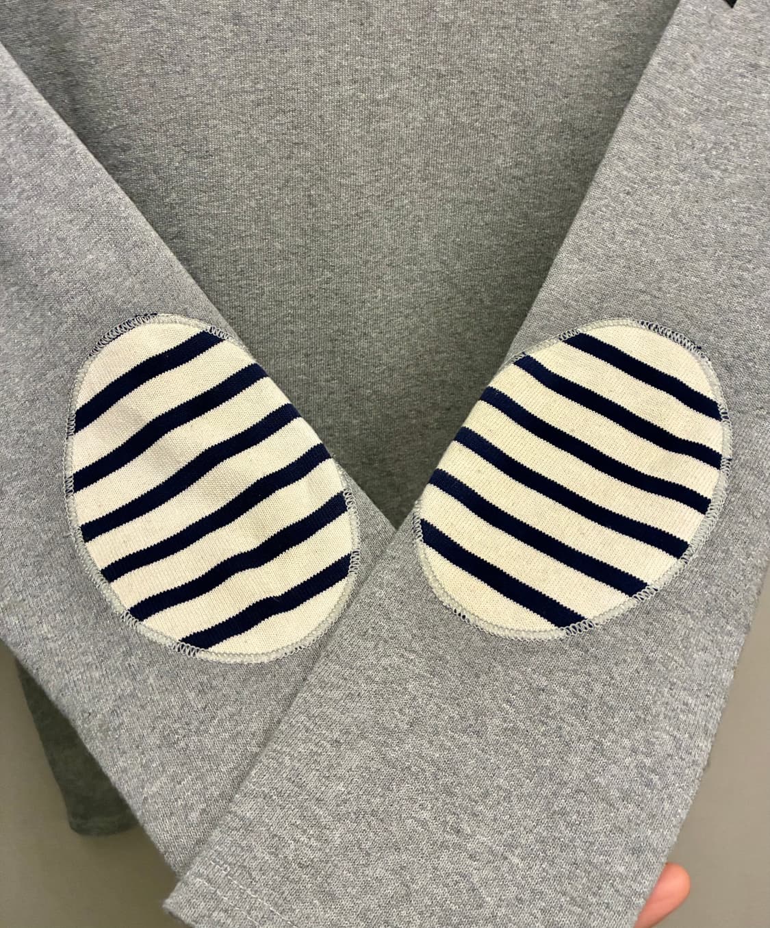 (T4/M)세인트제임스 길도 무지 엘보패치 롱슬리브 긴팔티셔츠 상품이미지4