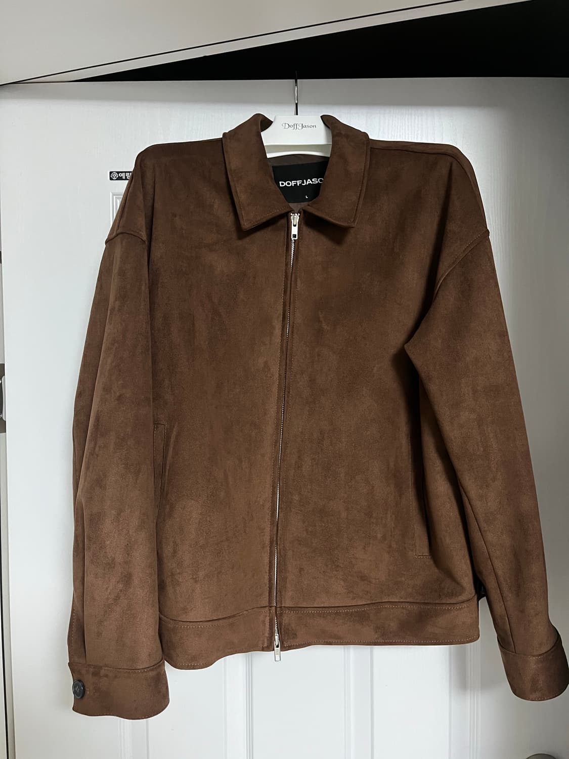 도프제이슨 오버핏 풀업 스웨이드 싱글 자켓(L) 상품이미지2