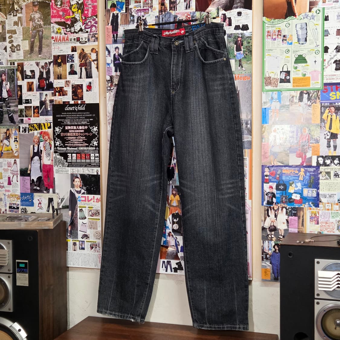 아카데믹 올드스쿨 큐빅 포켓 흑청 데님 팬츠 상품이미지6