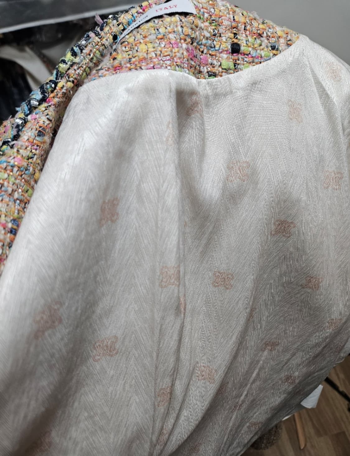 Michaa 미샤 자바라 배색 트위드 숏 자켓 상품이미지5